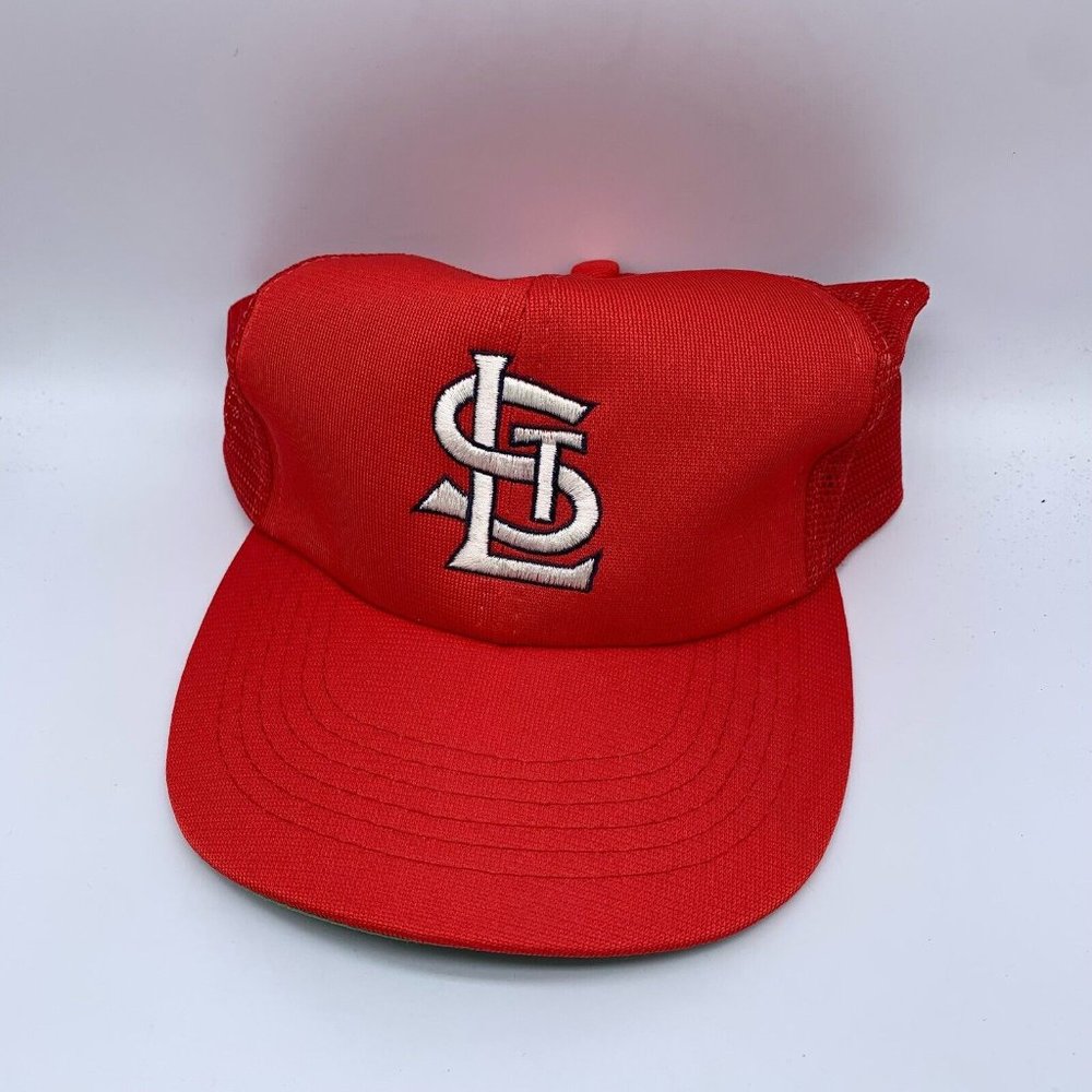 Vintage St. Louis Cardinals Trucker Hat Men‎ Red MLB Snap Back Cap New